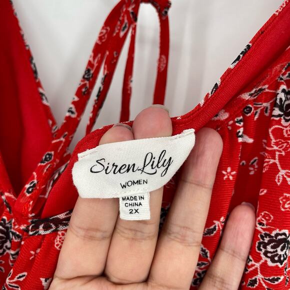 Siren Lily Short Sleeve V-Neck Peasant Top Size 2X - Picture 6 of 7